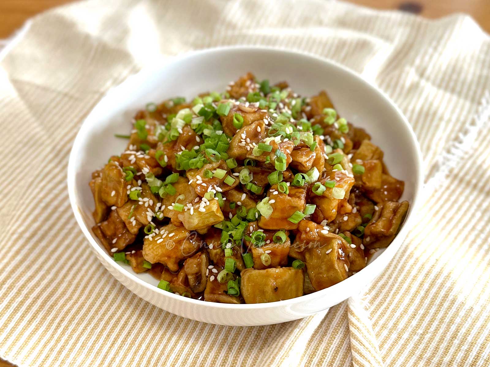 Sweet sour eggplants