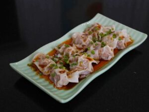Wontons in Sichuan chili oil
