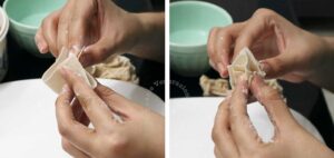 Sealing wontons