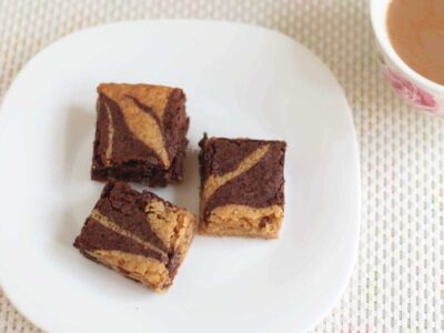 Marbled butterscoth and chocolate brownies