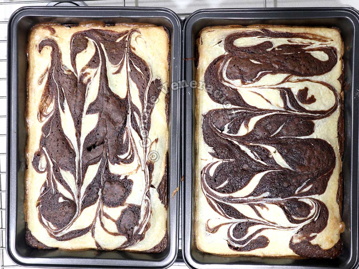 Cheesecake brownies, uncut