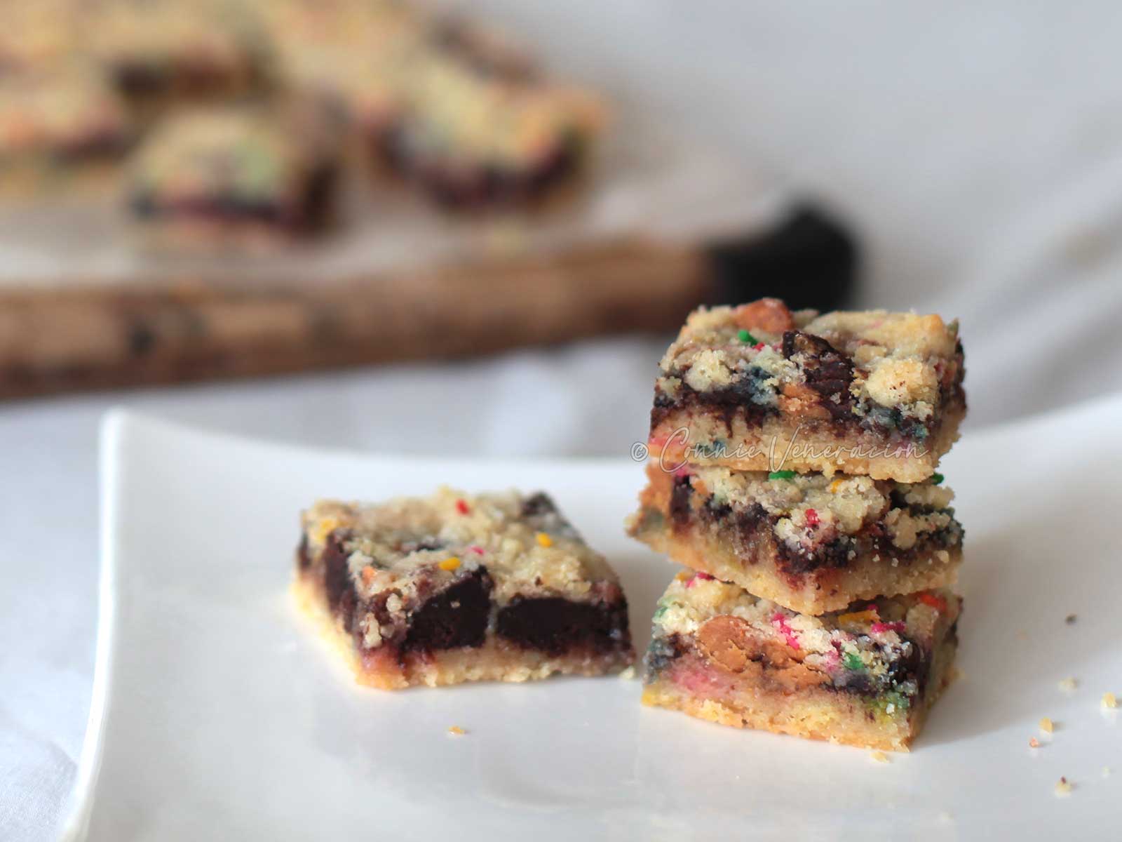 Chocolate and peanut butter bars