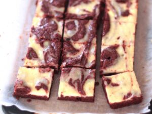 Red velvet cheesecake squares