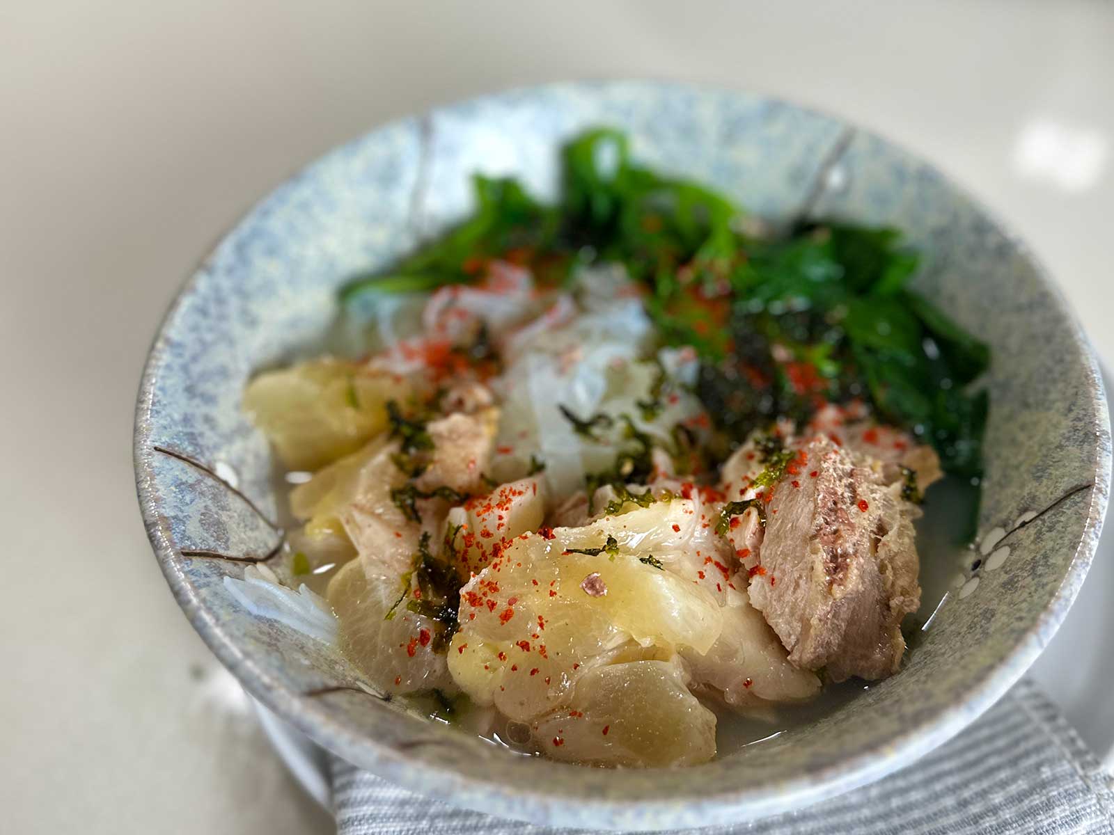 Beef tendon noodle soup