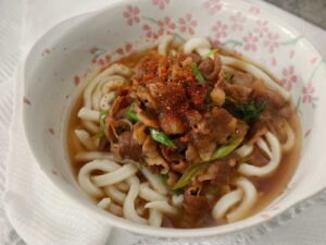 Beef udon soup