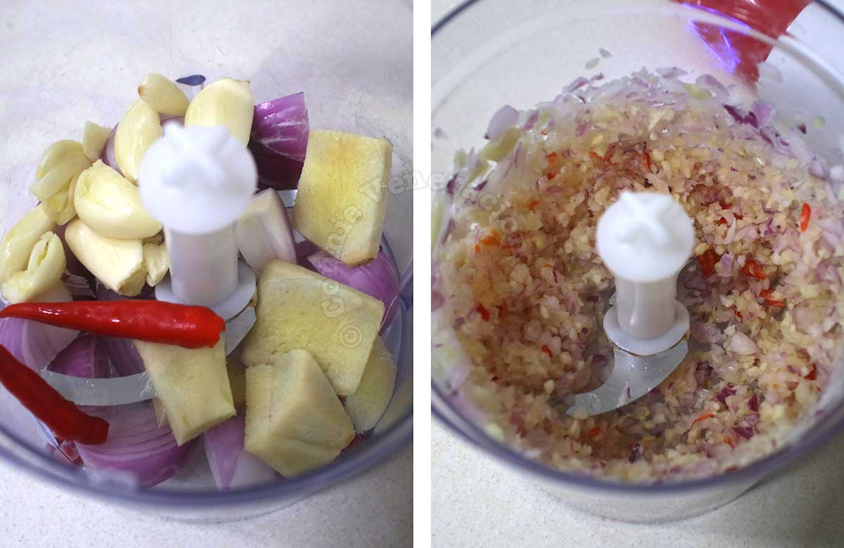 Grinding spices in mini food processor