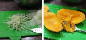 Cucumber and mango