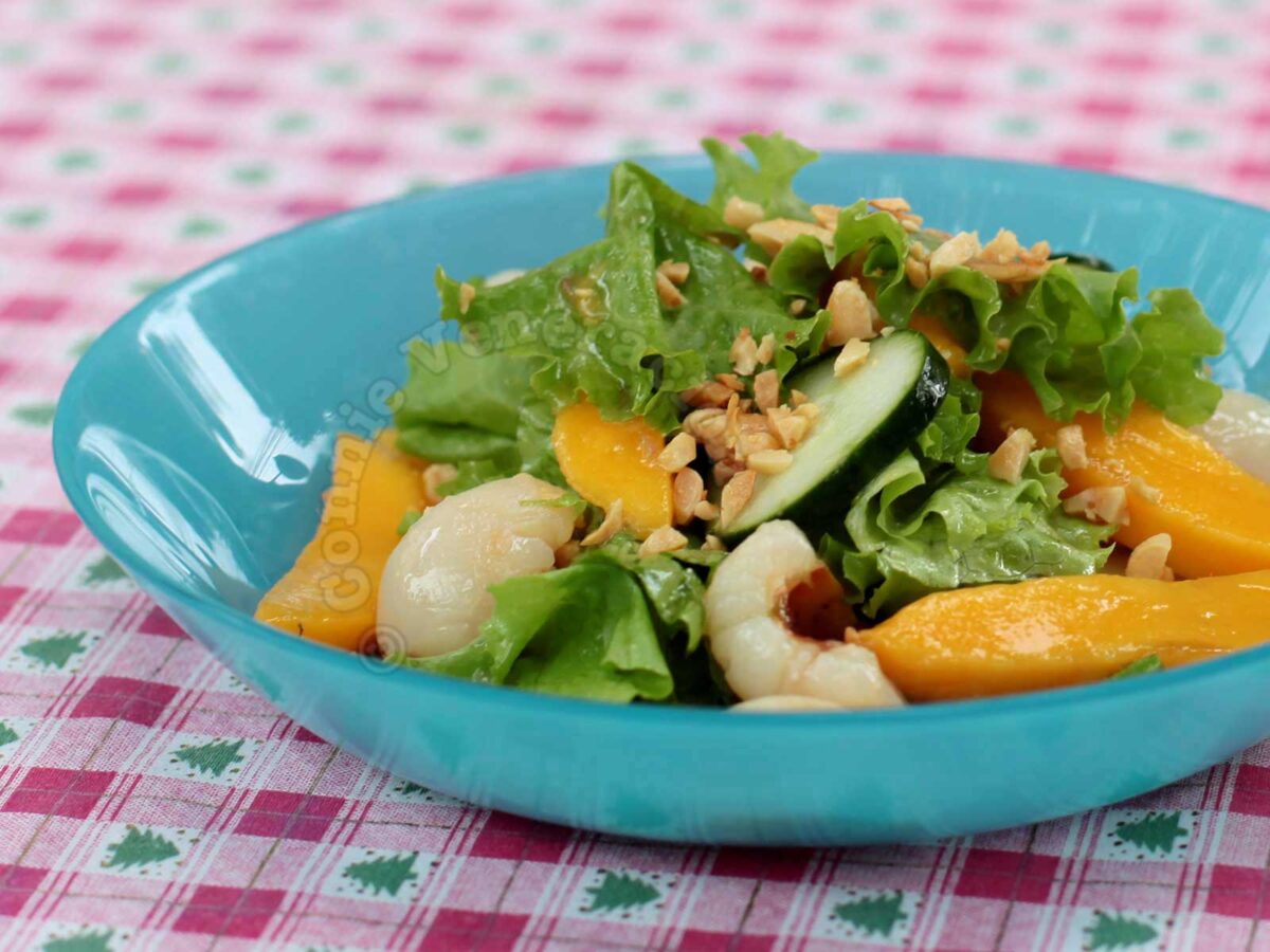 Lychee and mango salad