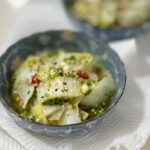 Blanched napa cabbage salad