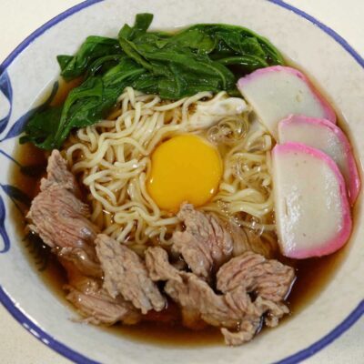 Sweet soy sauce beef ramen