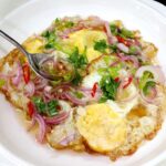 Thai fried egg salad (yum khai dao)￼