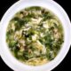 Chinese spinach (amaranth) egg drop soup