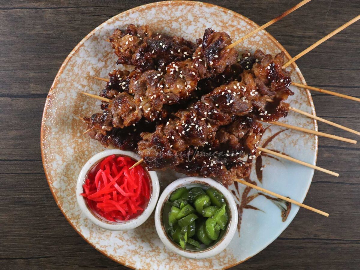 Korean-style grilled beef skewers
