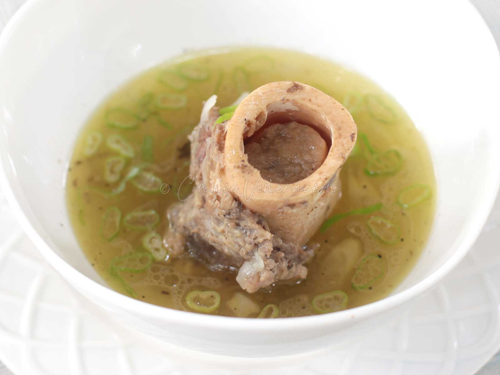 Slow cooker bone marrow soup