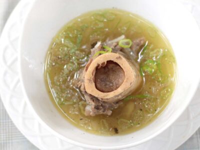 Slow cooker bone marrow soup