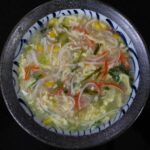 Kani and corn egg drop soup