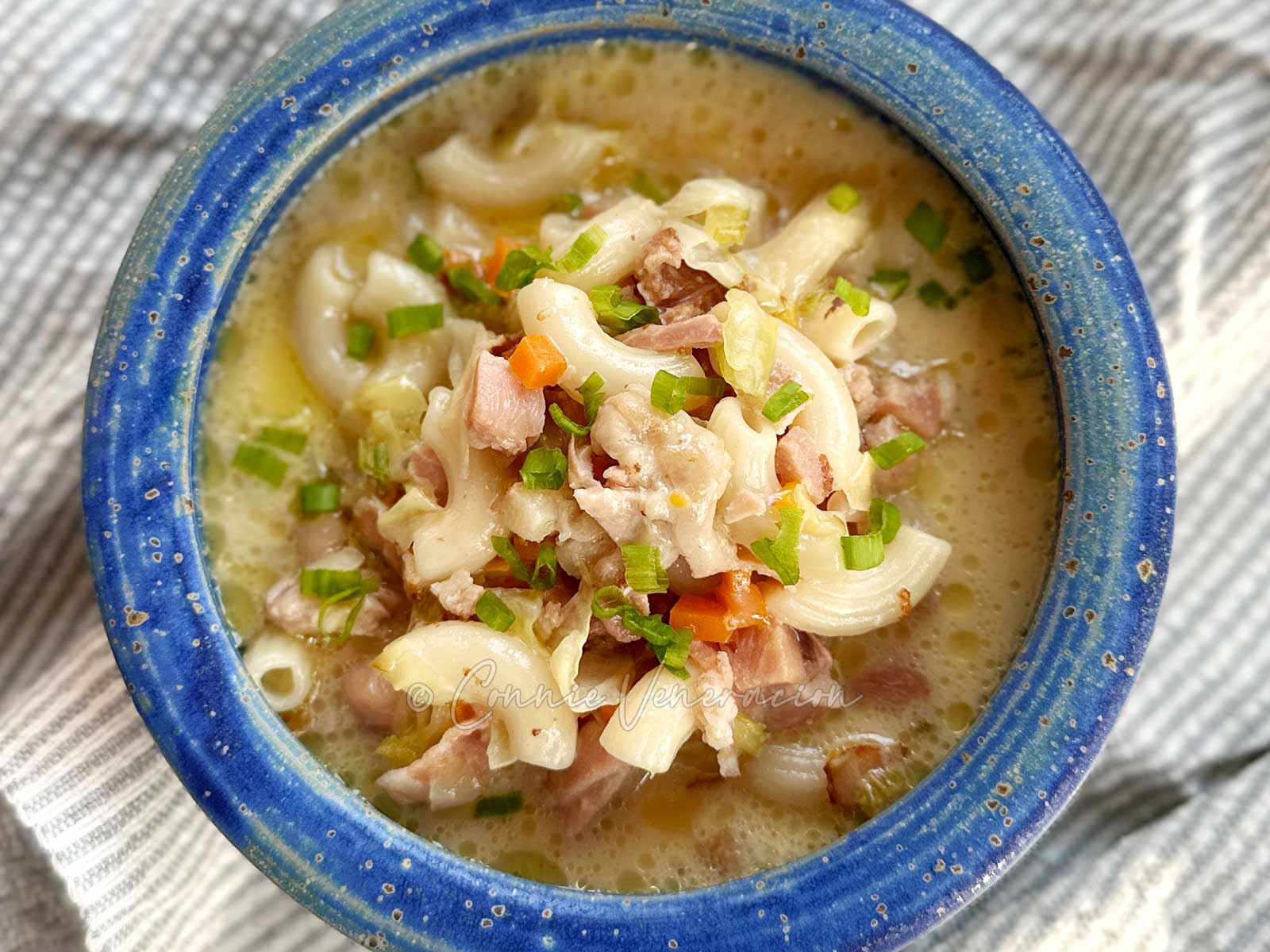Sopas (Filipino chicken macaroni soup)
