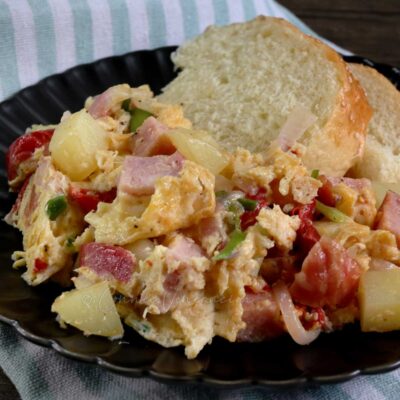 A la bauernfrühstück (German farmer’s breakfast)￼