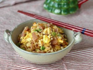 Ham and kimchi fried rice