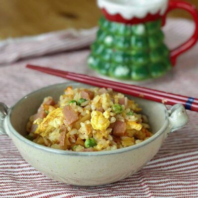 Ham and kimchi fried rice