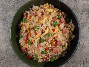 Ham and sausage fried rice