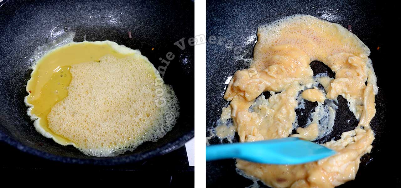 Cooking scrambled egg