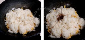 Cooking fried rice
