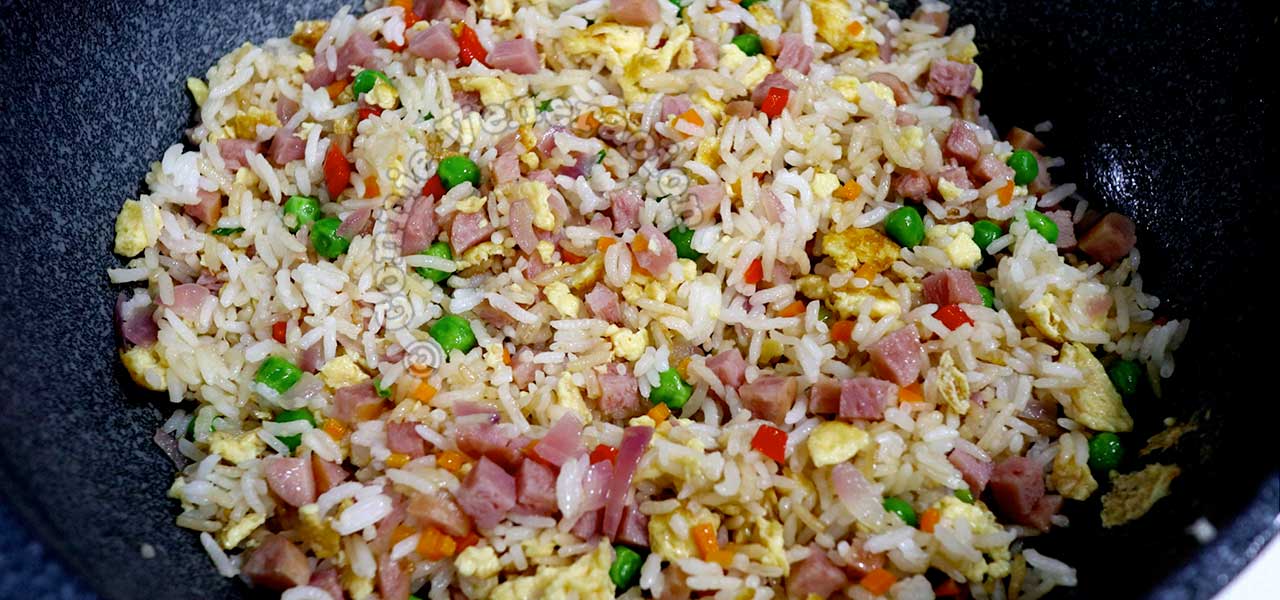 Ham and sausage fried rice