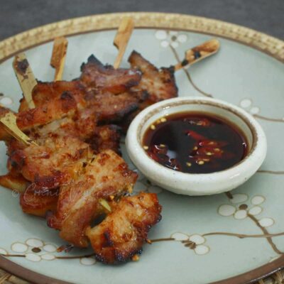 Air fried lemongrass pork belly
