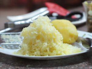 Grated boiled potatoes