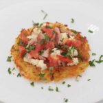 Roasti, ham, tomatoes and feta salad