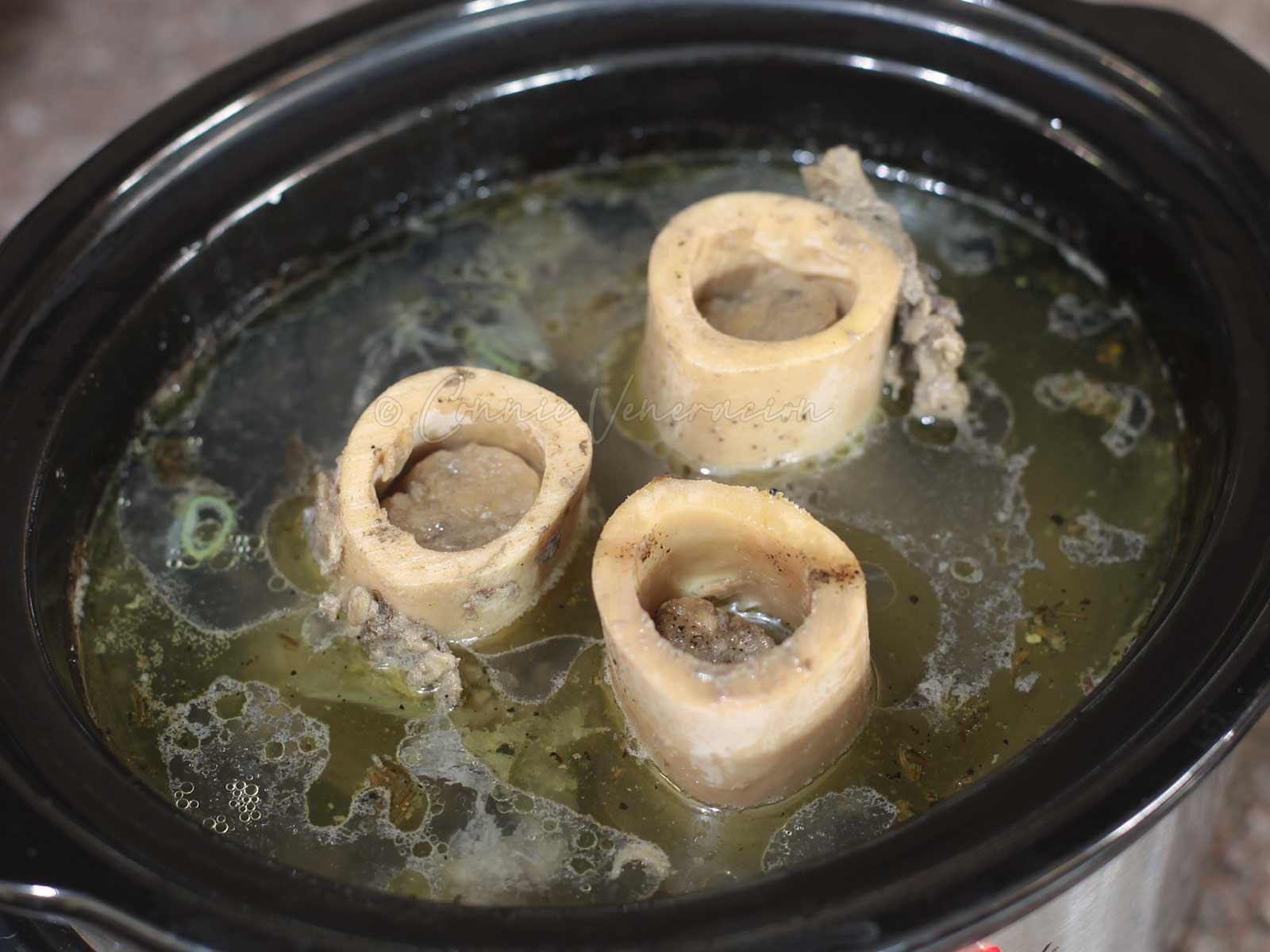 Slow cooker bone marrow soup