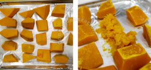 Squash roasted until soft