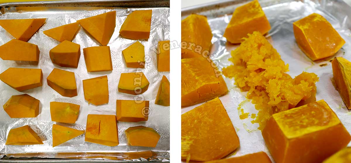 Squash roasted until soft