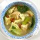 Tofu, egg and bok choy soup