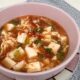 Tofu and tomato egg drop soup