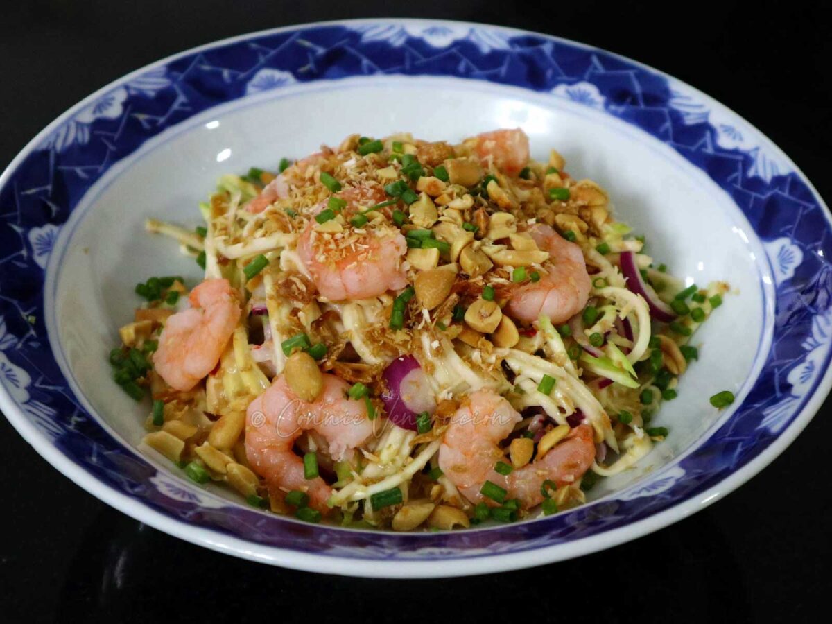 Sweet and tart with umami lingering in the background, Thai green mango salad, or yum ma muang, relies heavily on the freshest ingredients.