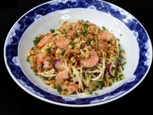 Sweet and tart with umami lingering in the background, Thai green mango salad, or yum ma muang, relies heavily on the freshest ingredients.