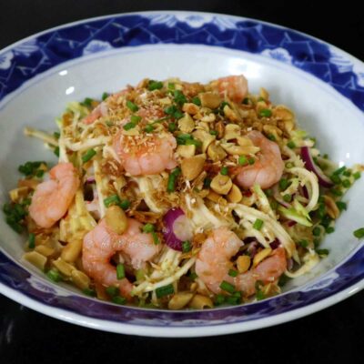 Sweet and tart with umami lingering in the background, Thai green mango salad, or yum ma muang, relies heavily on the freshest ingredients.