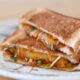 Grilled cheese and green onion kimchi sandwich