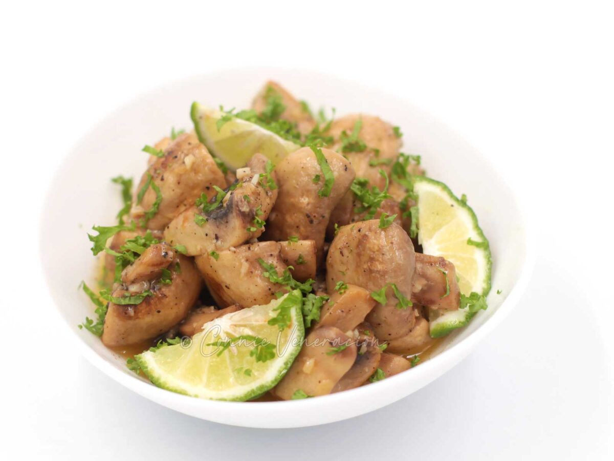 Lime butter garlic mushrooms