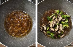 Boiling soy garlic sauce