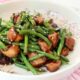 Japanese-style shiitake and green beans stir fry