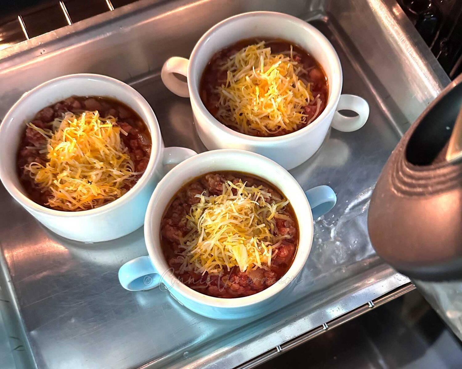 Bain-marie (water bath) for eggs en cocotte