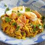 Kedgeree-inspired salmon and curry rice