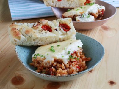 Baked macaroni and beef ragu with Mornay sauce