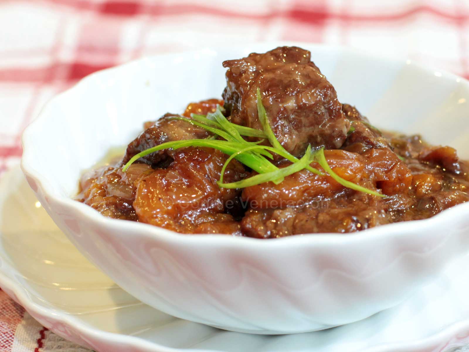 Beef and apricot stew