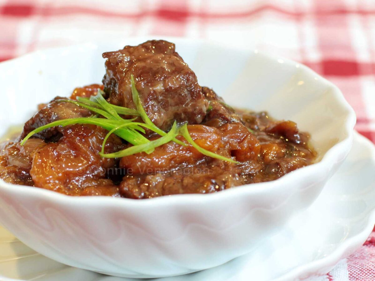 Beef and apricot stew