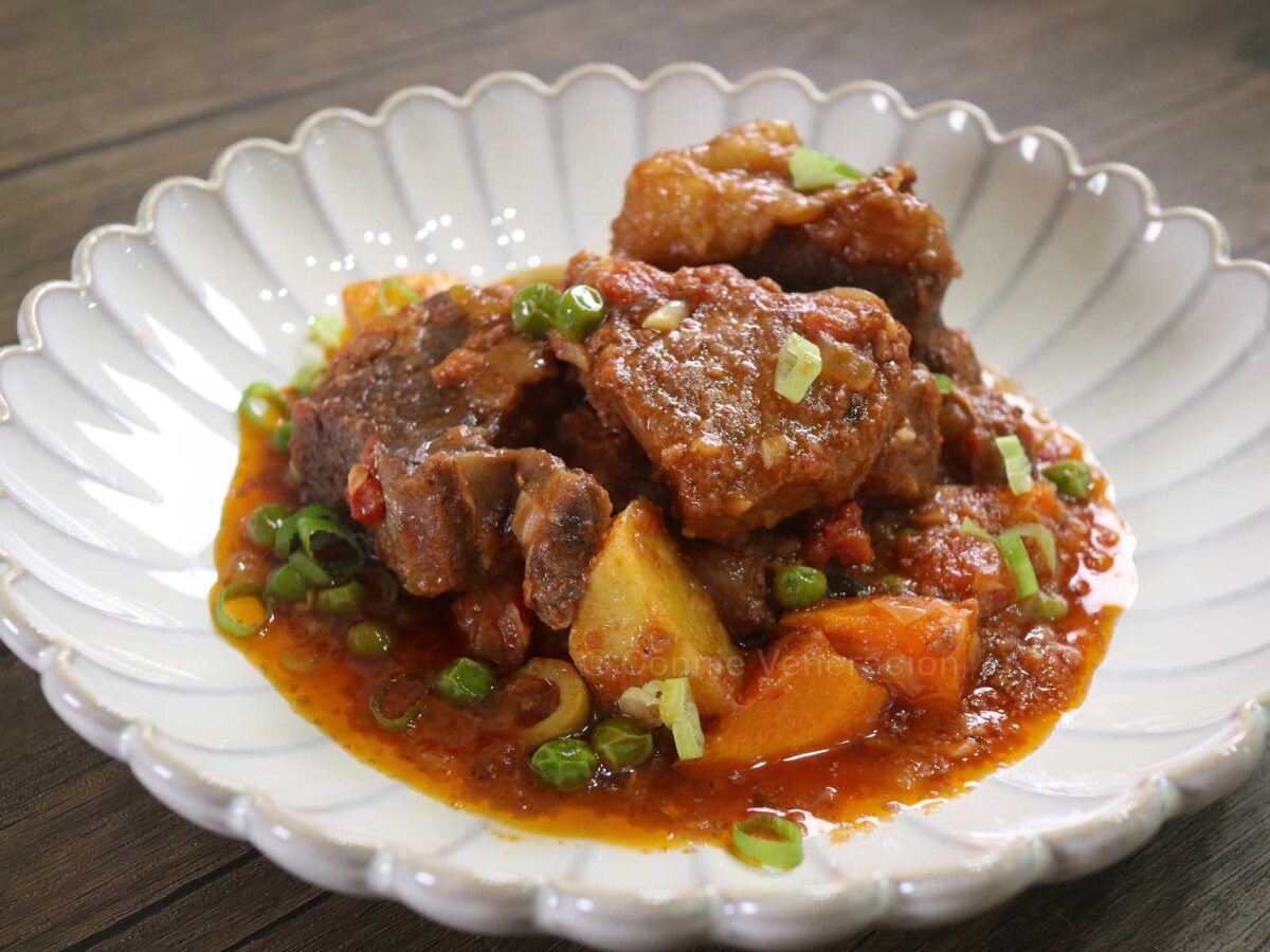 Spicy beef kaldereta