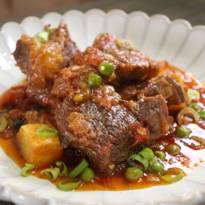 Spicy beef kaldereta